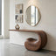 Sculptural Walnut Console Table, Organic Mid-Century Modern Hallway Furniture