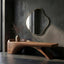 Handmade Artistic Solid Walnut Bench: Sculptural Mid-Century Modern Design