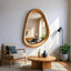 Real Oak Asymmetrical Mirror – Organic Modern Wall Art & Decor