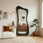Luxury Black Oak Full Length Mirror – Asymmetrical Designer Floor Mirror