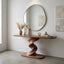 Sculptural Walnut Console Table, Organic Modern Entryway Furniture, Mid Century Design