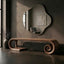 Sculptural Walnut Bench, Mid Century Modern Organic Hallway Seat, Solid Wood Furniture